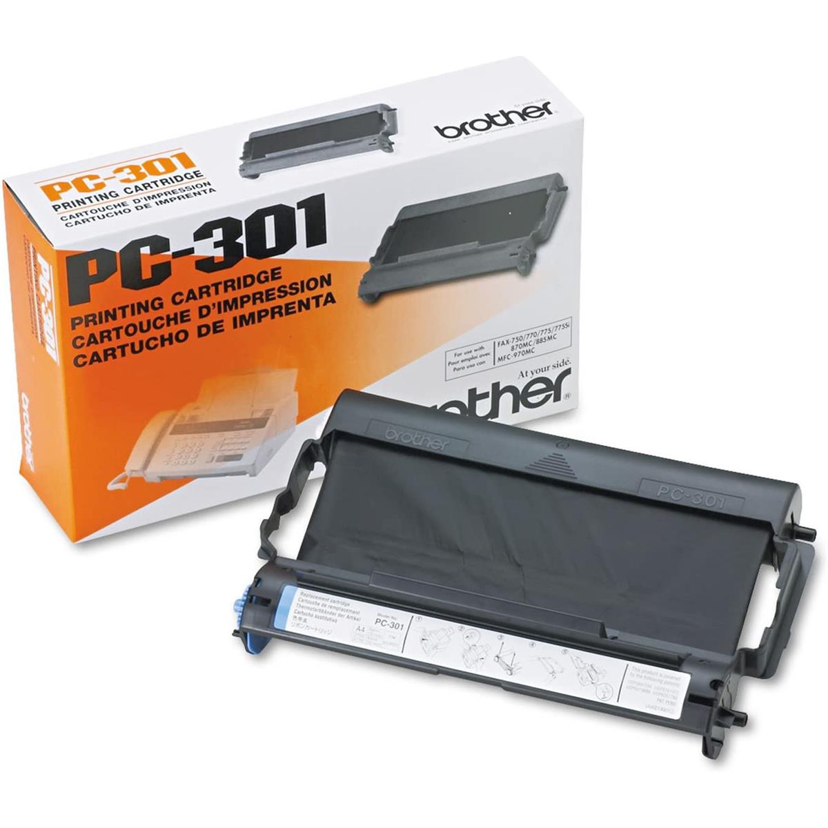 Image of Brother PC-301 Black Toner Cartridge for IntelliFax