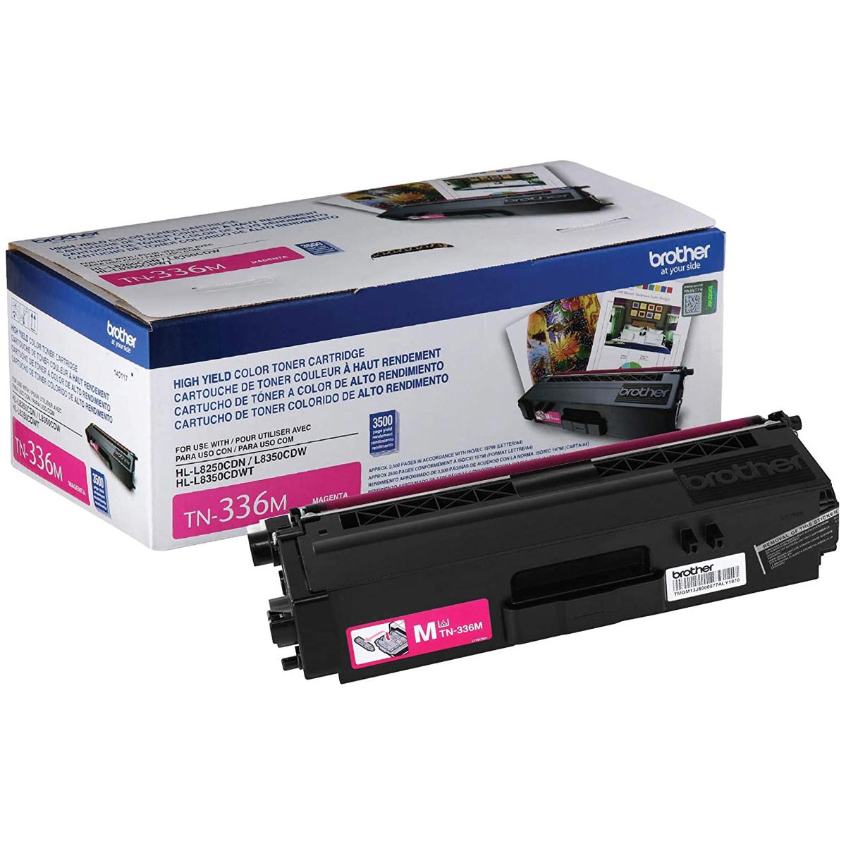 

Brother TN336 High Yield Magenta Toner Cartridge, Yield Up to 3500 Pages