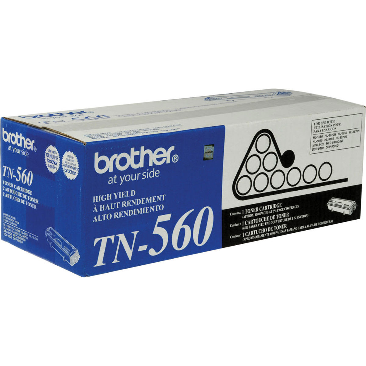 

Brother TN560 Black Toner Cartridge, 6,500 Page Yield