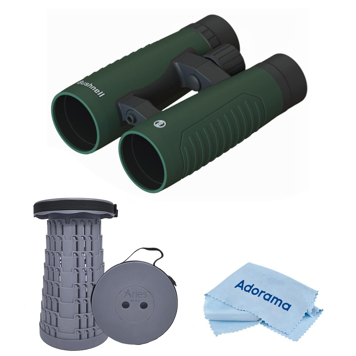 

Bushnell 10x42 Excursion Roof Prism Binoculars, w/Telescoping Stool/Chair, Cloth