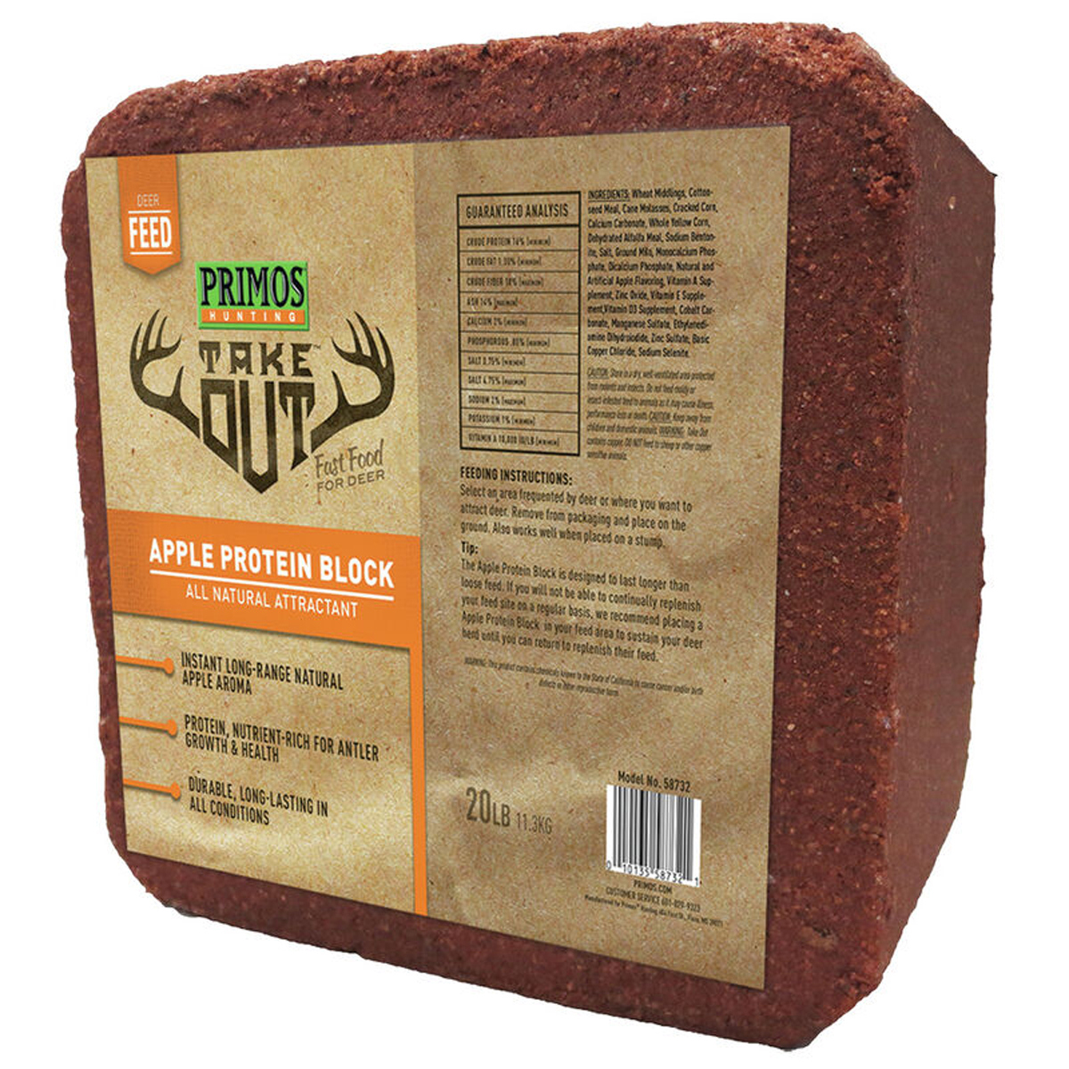 

Bushnell Take Out Apple Protein Block, 20 lbs. Block