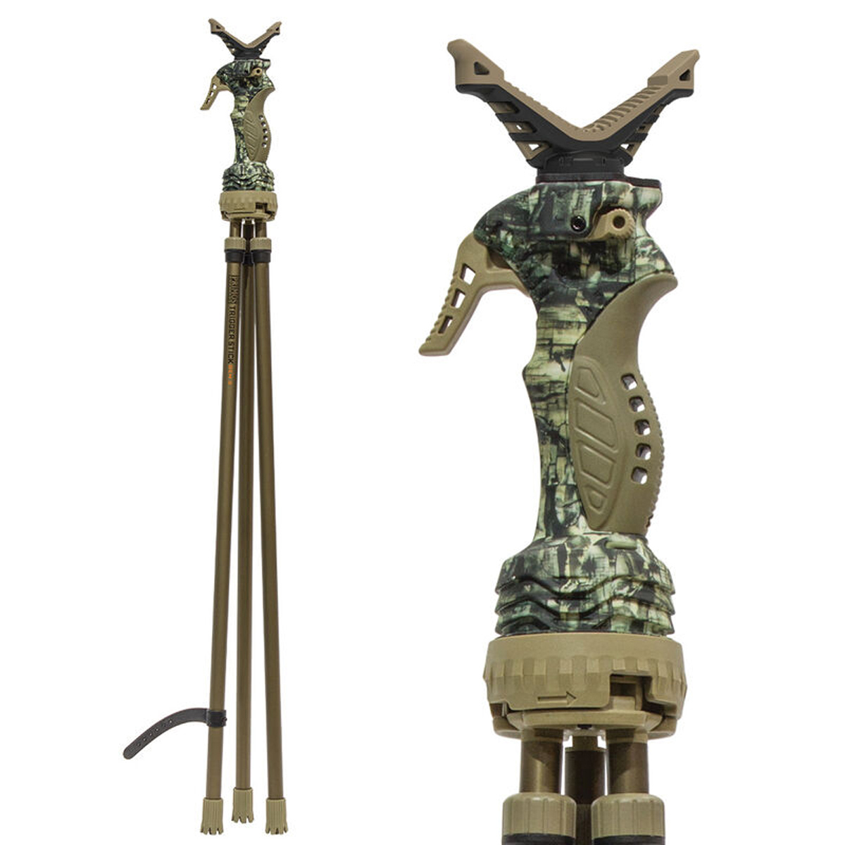 

Bushnell Crossbow Trigger Stick Gen3 Tall Tripod Shooting Stick, Adjusts 24-62"