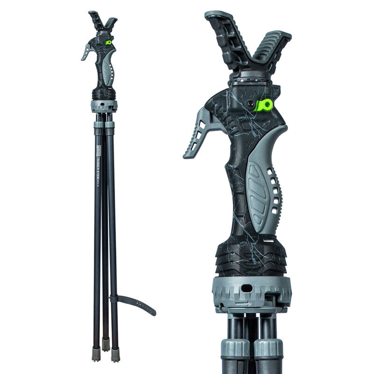 

Bushnell Trigger Stick Gen 3 24-62" Tall Tripod Shooting Stick, Black