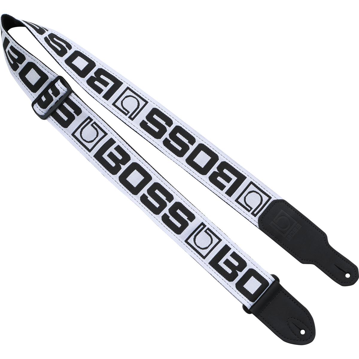 

Boss BSM-20 2" Monogram Guitar Strap, White/Black