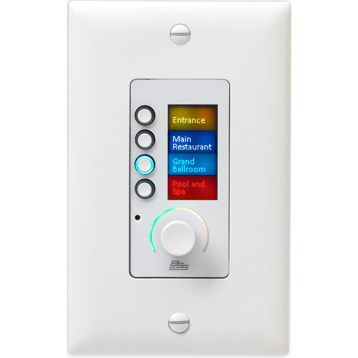 

BSS EC-4BV Ethernet Controller with 4 Buttons and Volume, White
