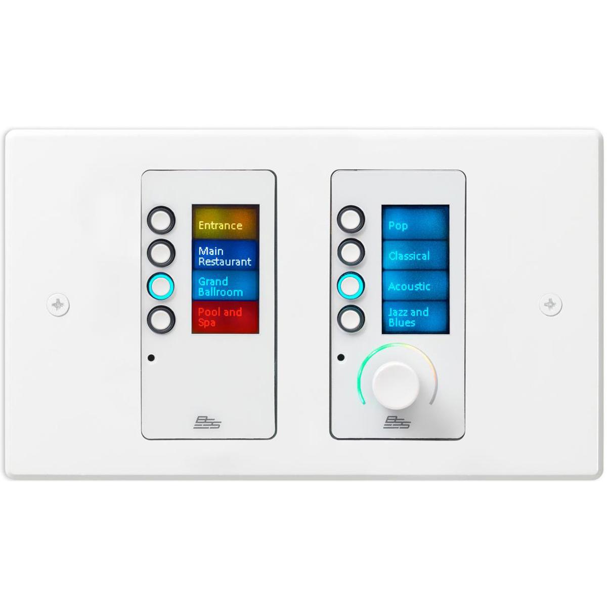 

BSS EC-8BV Ethernet Controller with 8 Buttons and Volume Control, Europe, White