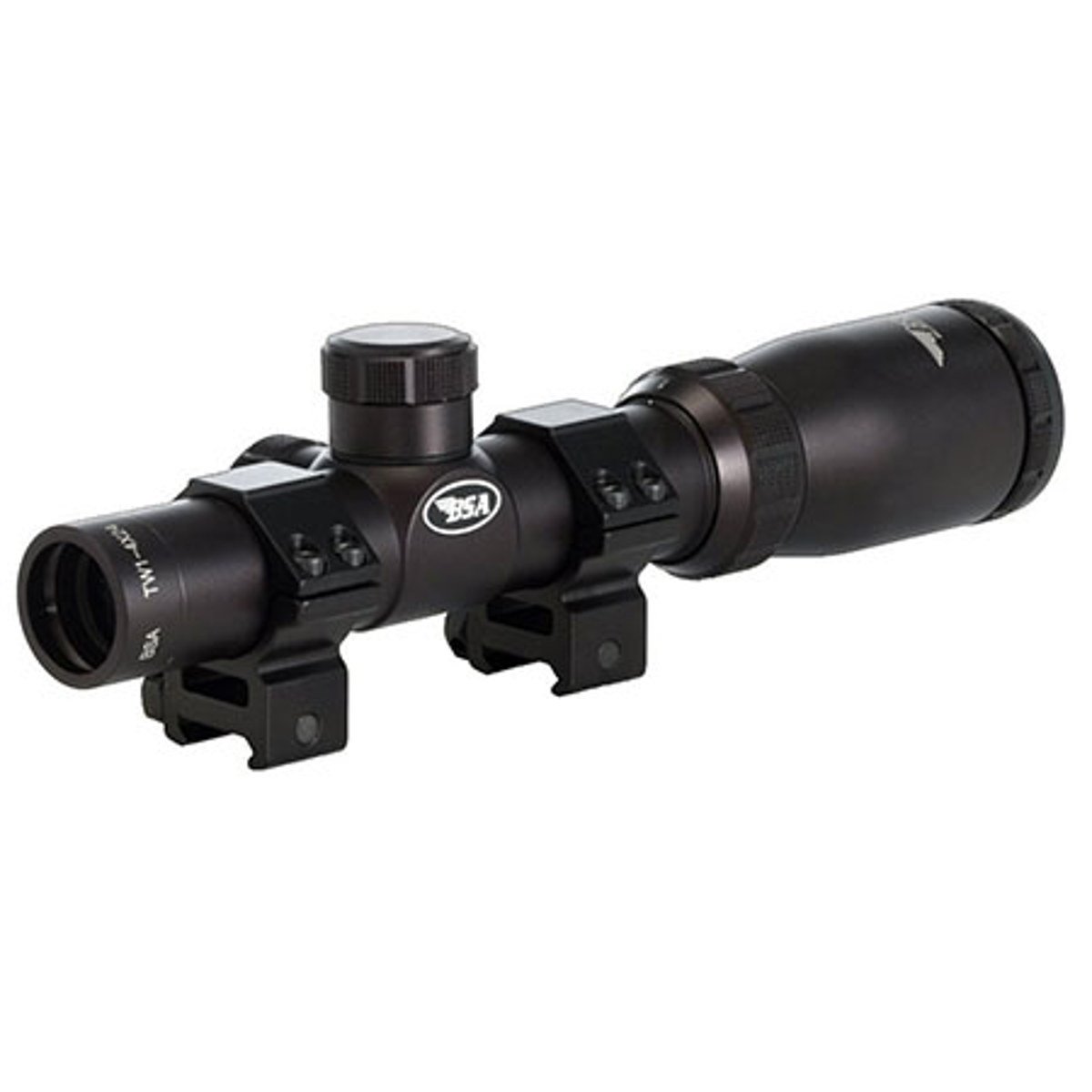 

BSA Optics 1-4x24 Tactical Weapon Riflescope, Mil Dot Reticle, 30mm Tube