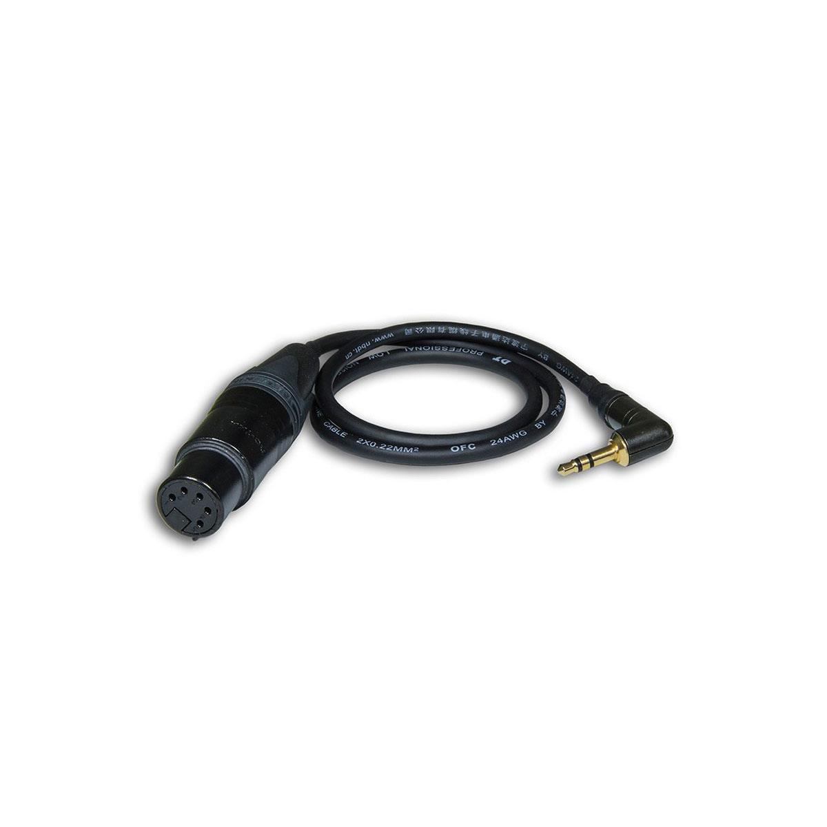 Image of BeachTek 17.7&quot; BT-MINI XLR5F to Right-Angle 3.5mm TRS Adapter Cable