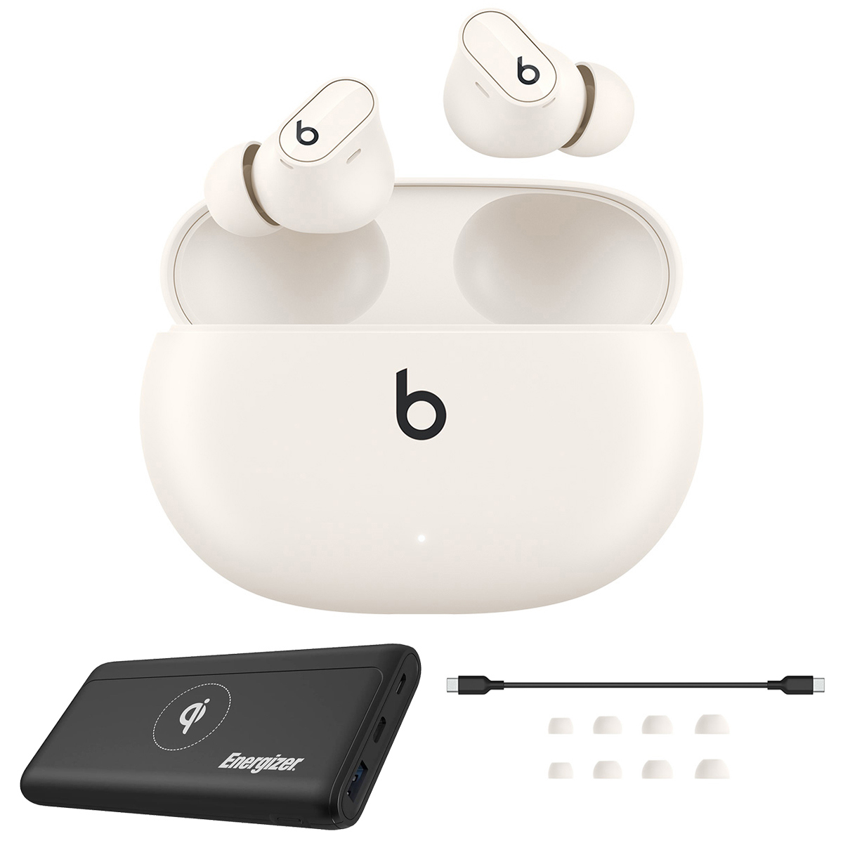 

Beats by Dr. Dre Beats Studio Buds + Earbuds, Ivory with 10000mAh Power Bank