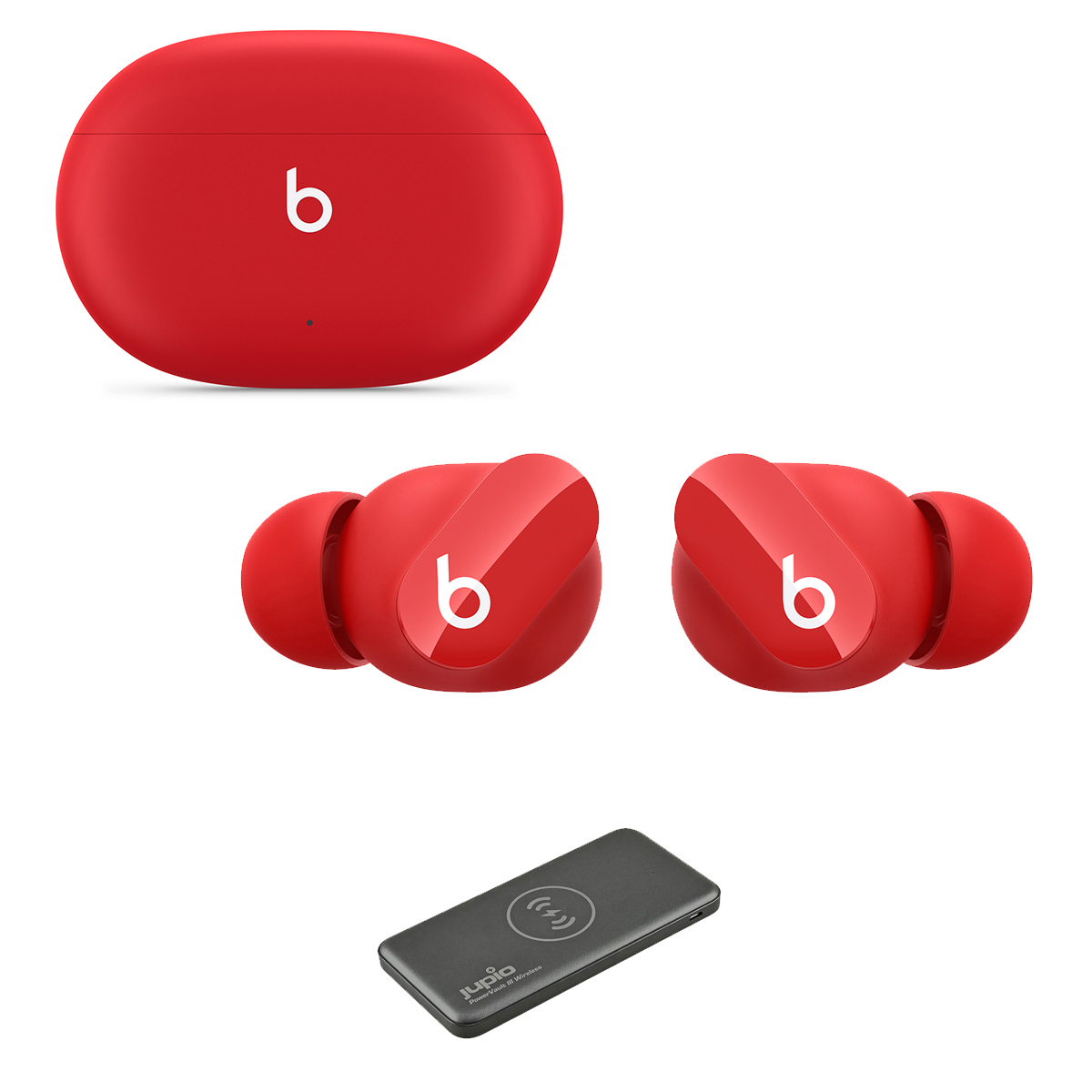 

Beats by Dr. Dre Studio Buds Earphones, Beats Red w/ 10000mAh Wireless Charger