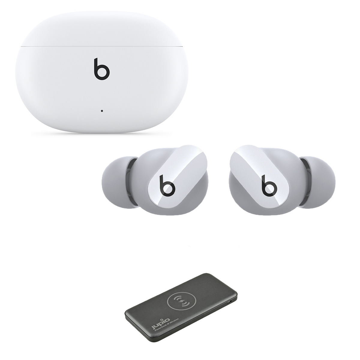 

Beats by Dr. Dre Studio Buds Earphones, White w/ 10000mAh Wireless Charger