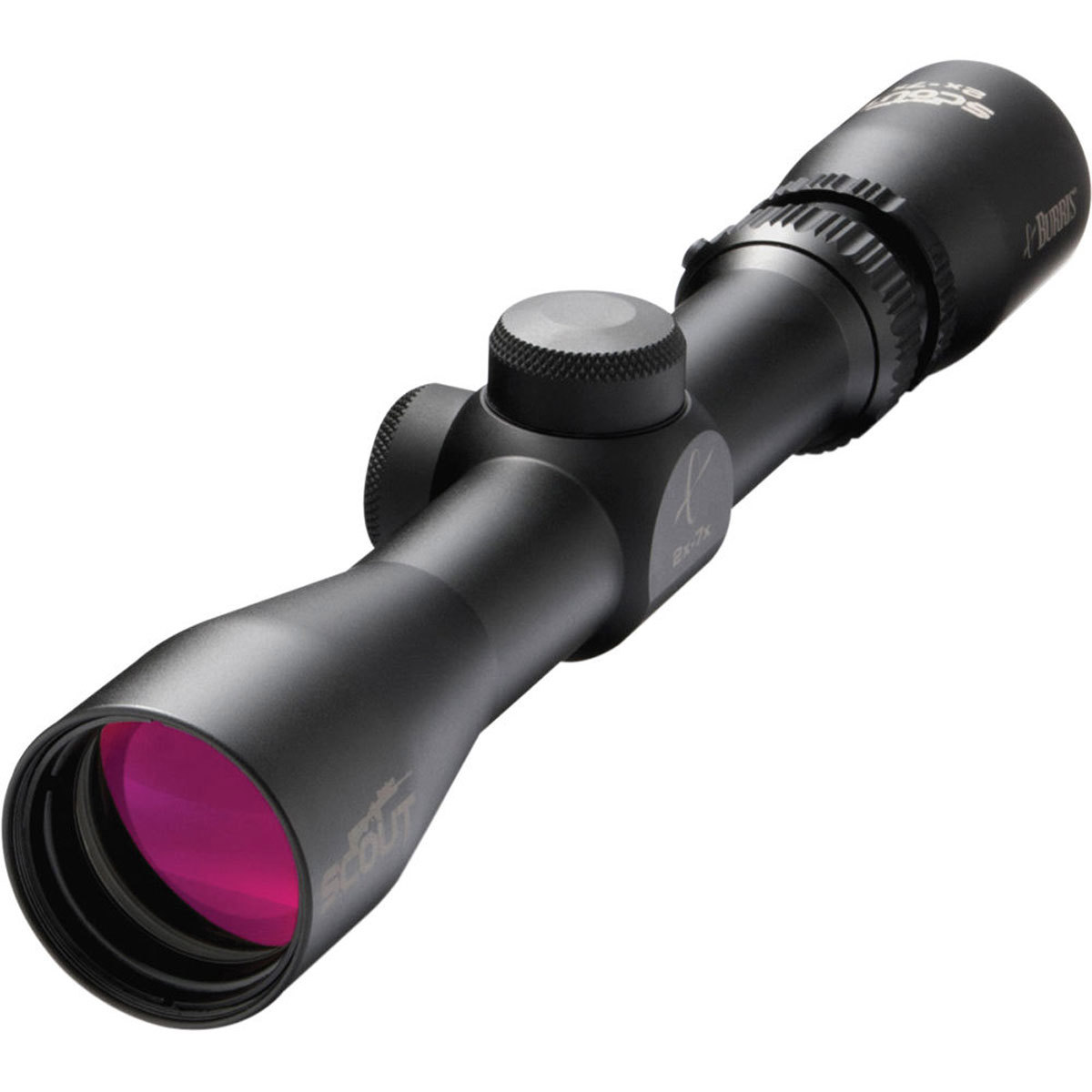 

Burris Optics 2-7x32 Scout Riflescope, Ballistic Plex Reticle, 1" Tube