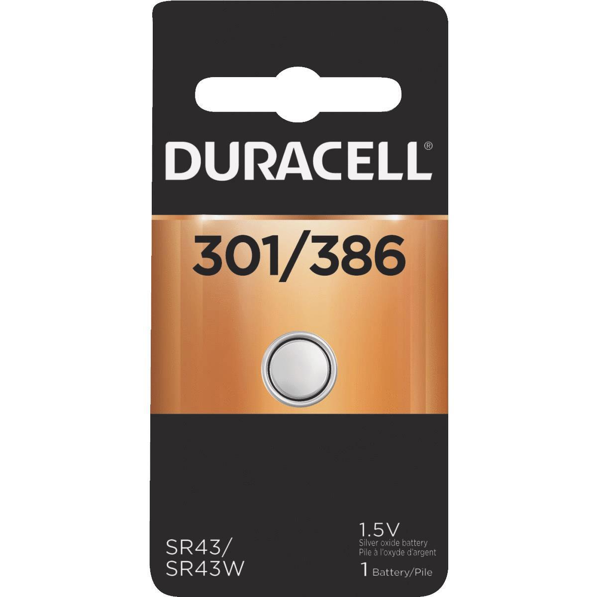 Image of Duracell D301/386 1.5V Silver Oxide Battery for Watch/Electronic
