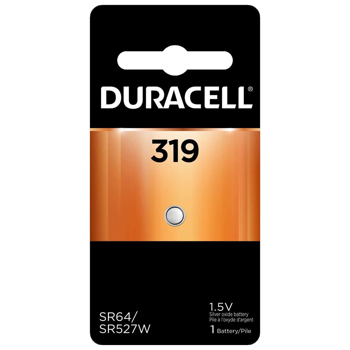 Image of Duracell D319B 1.5V Silver Oxide Battery for Watch/Electronic