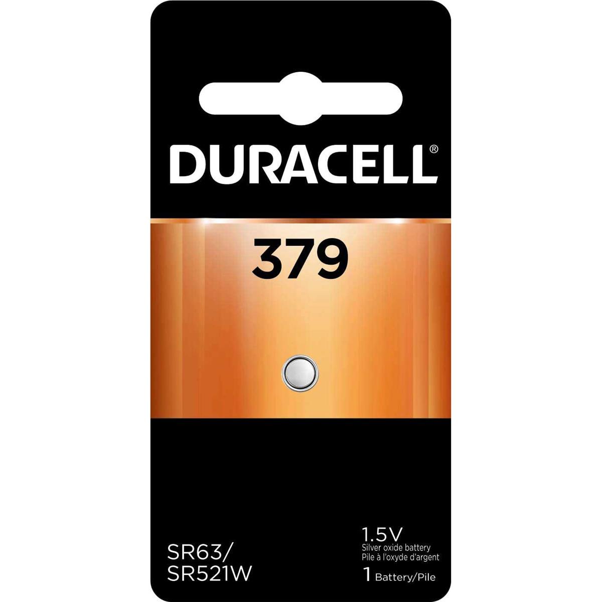 Image of Duracell D379 1.5V Silver Oxide Battery for Watch/Electronic