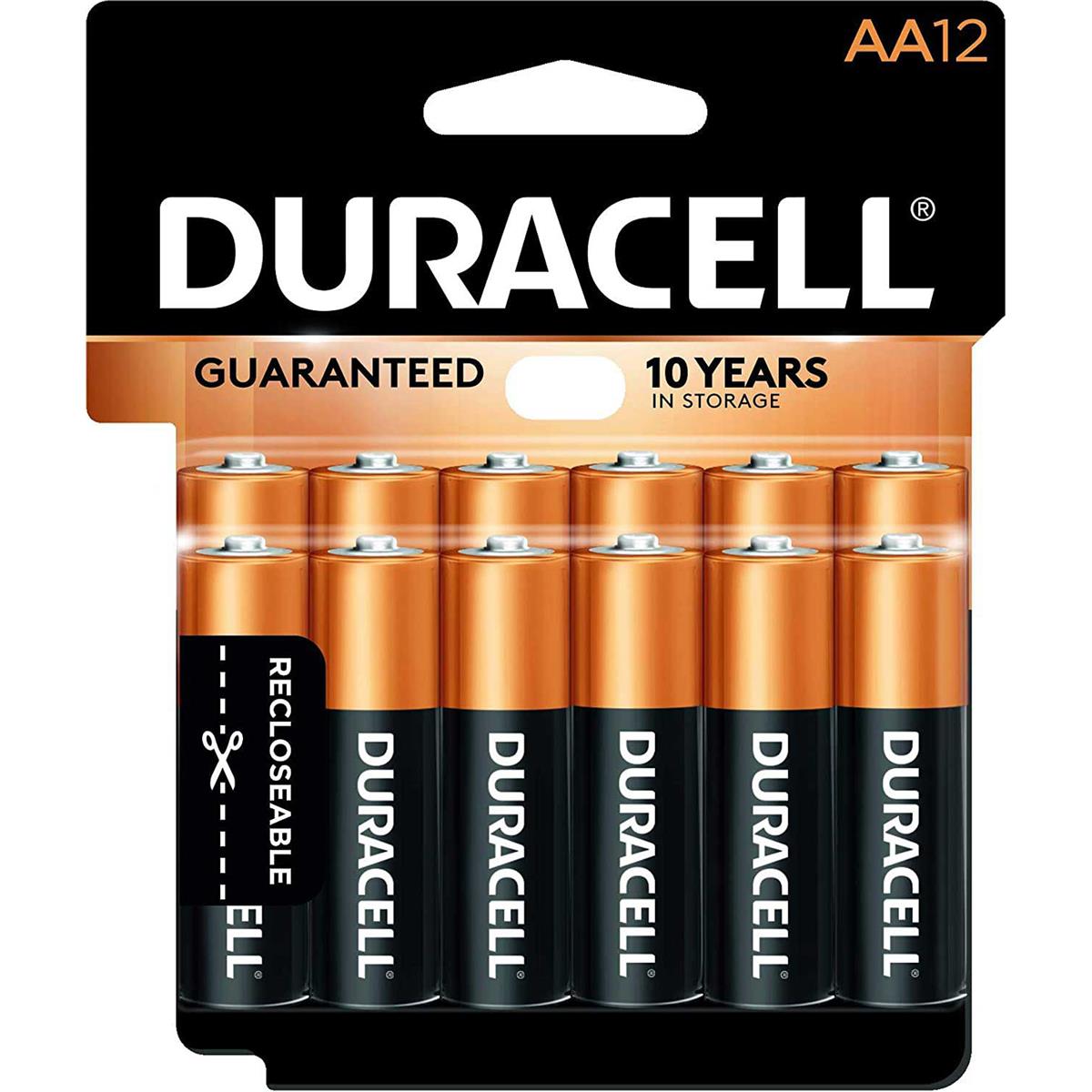 

Duracell CopperTop AA Alkaline Battery, 12-Pack
