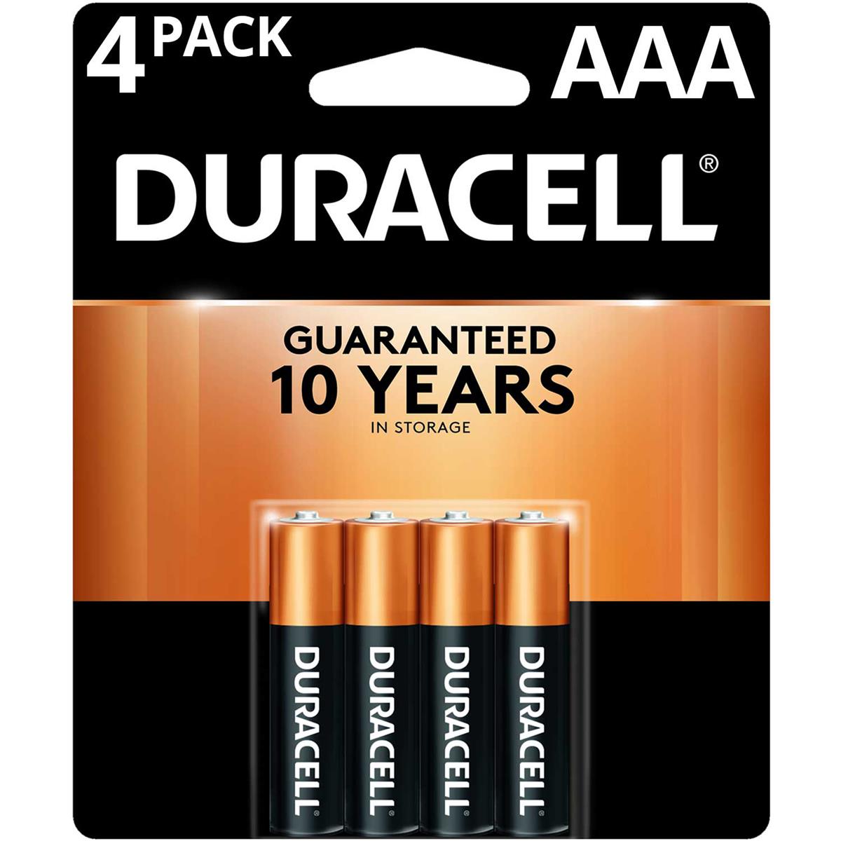

Duracell CopperTop AAA Alkaline Battery, 4-Pack