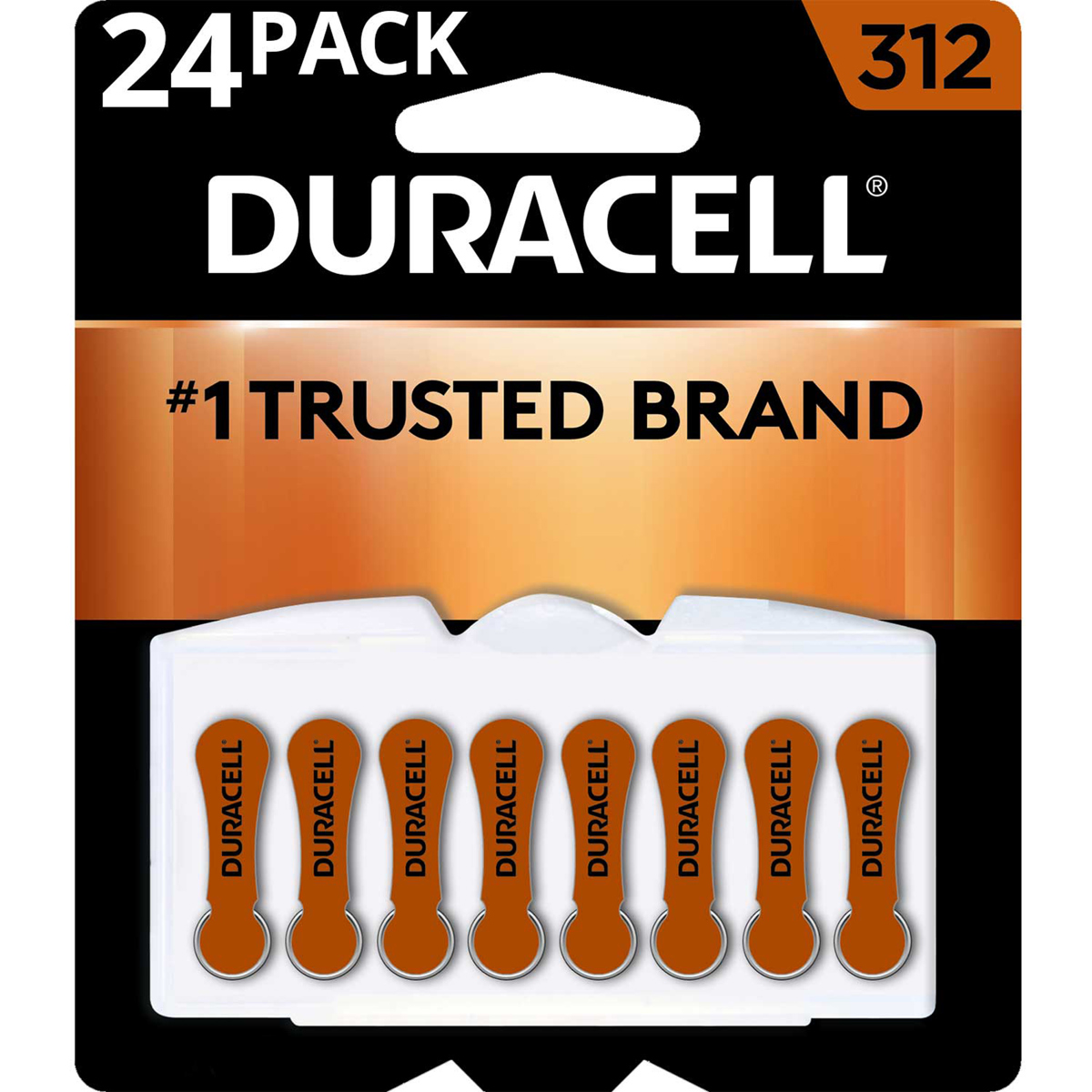 

Duracell 1.4V Size 312 Zinc Air Hearing Aid Battery, 24-Pack