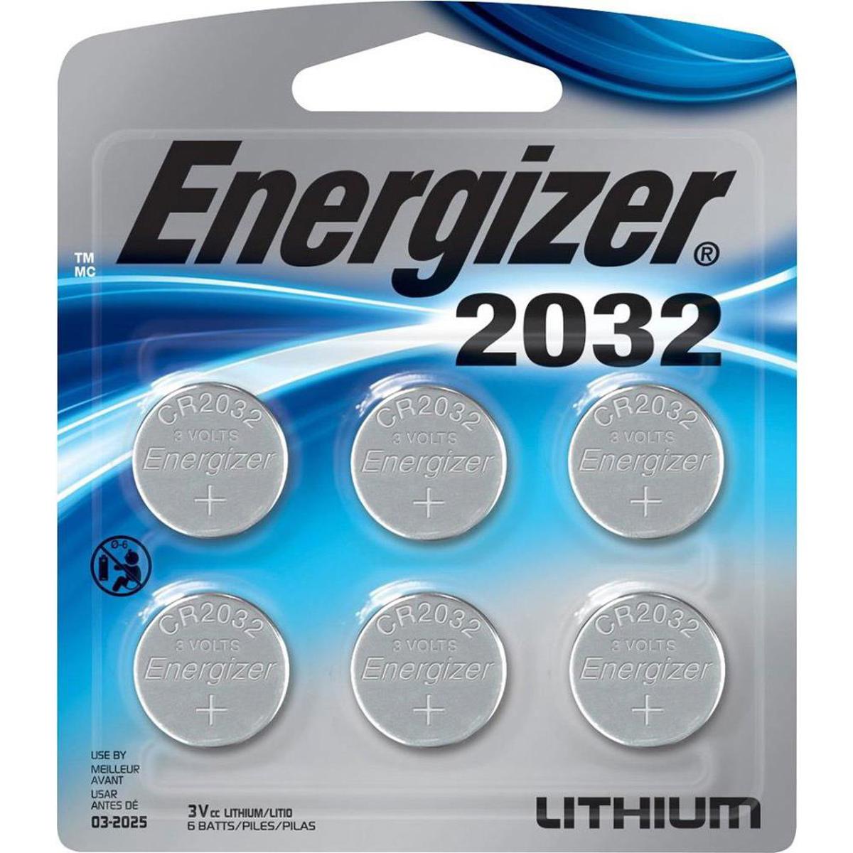 

Energizer 2032 3V Lithium Coin Battery, 6 Pack