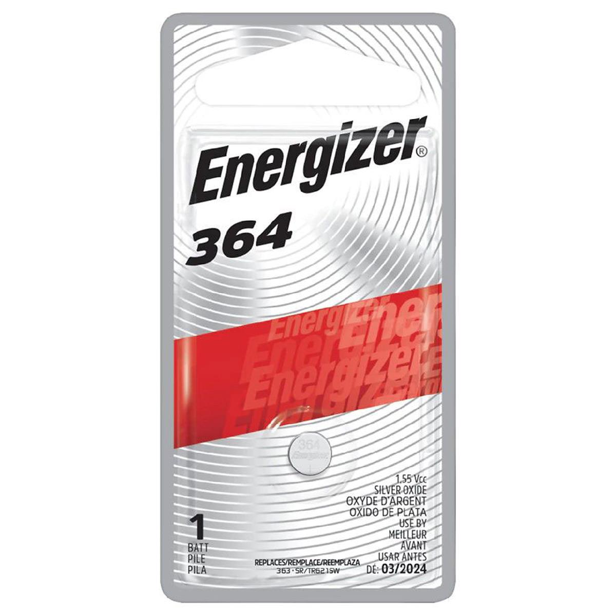 Image of Energizer 364 1.5V Zero-Mercury Silver Oxide Battery