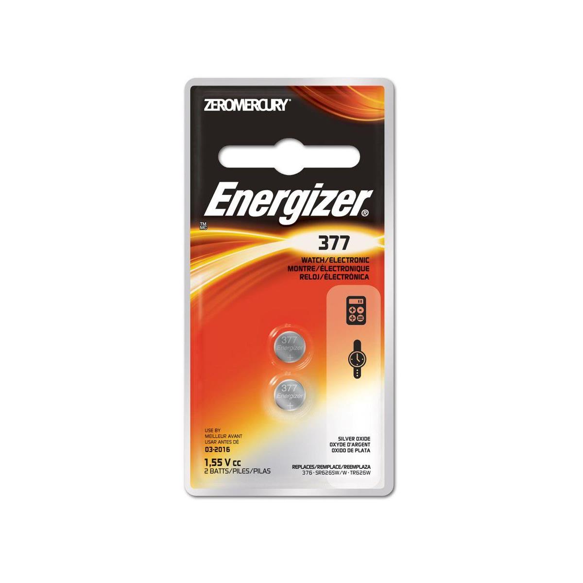 Image of Energizer 377 1.5V Zero-Mercury Silver Oxide Battery