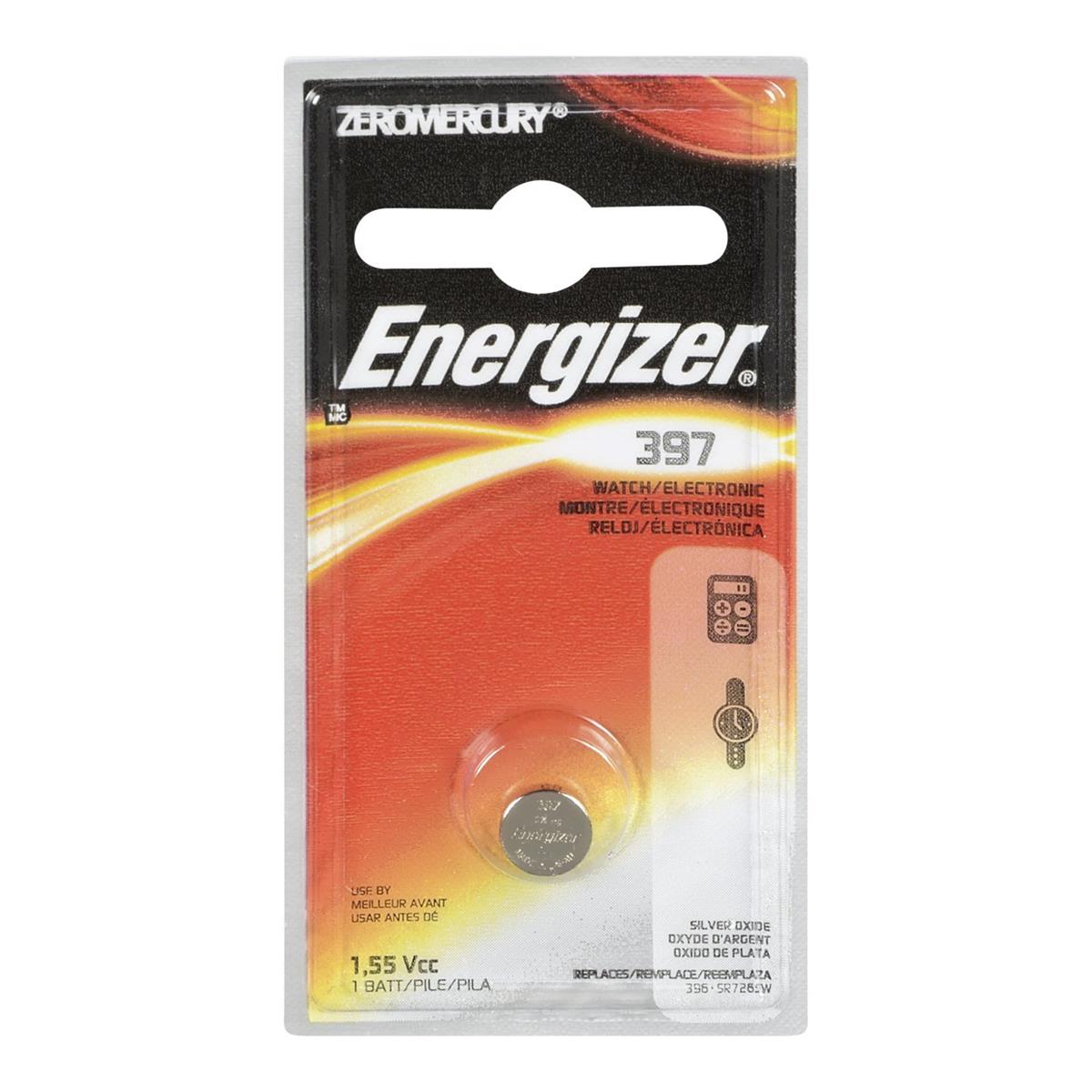 Image of Energizer 397 1.5V Zero-Mercury Silver Oxide Battery