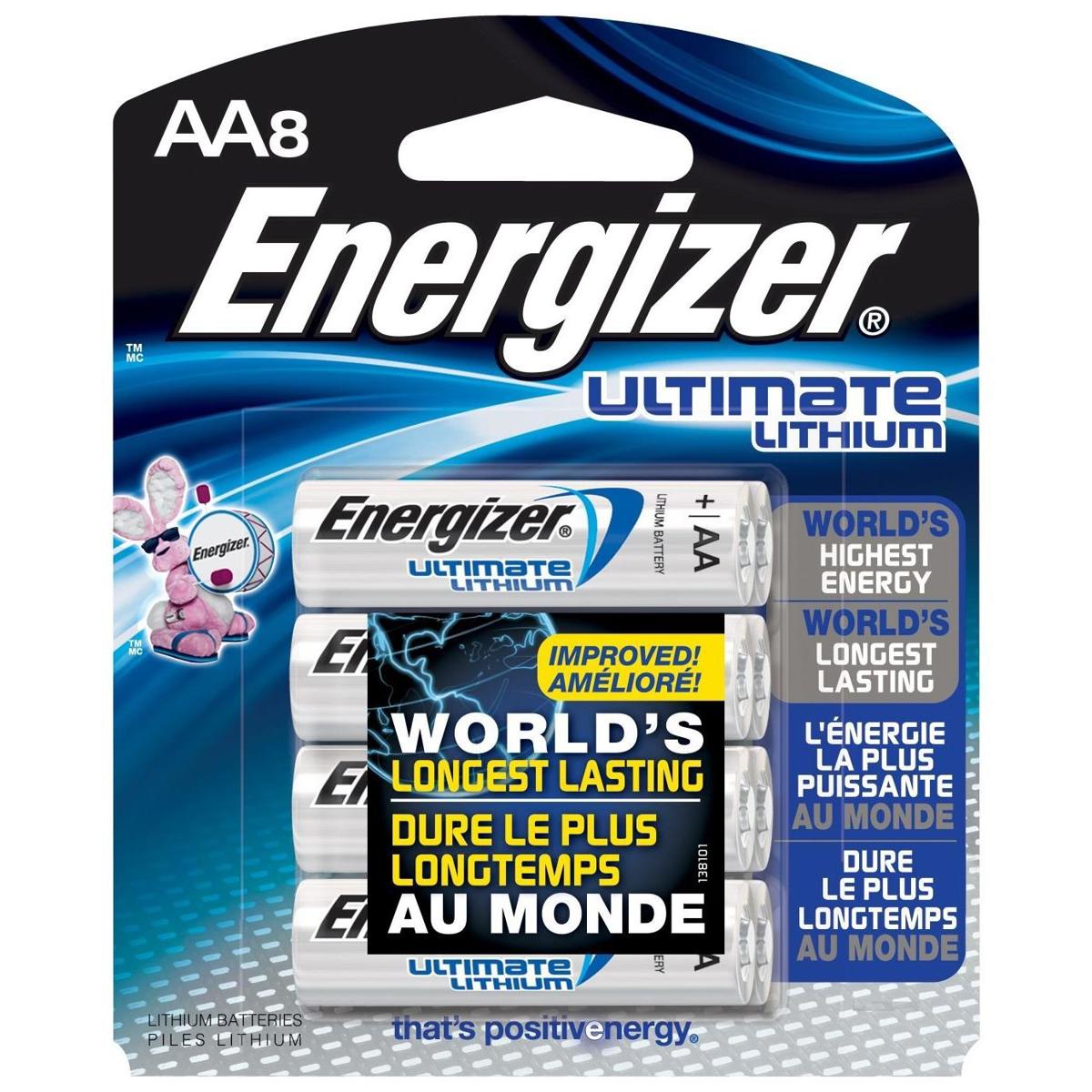 

Energizer AA Ultimate Lithium Battery, 8-Pack