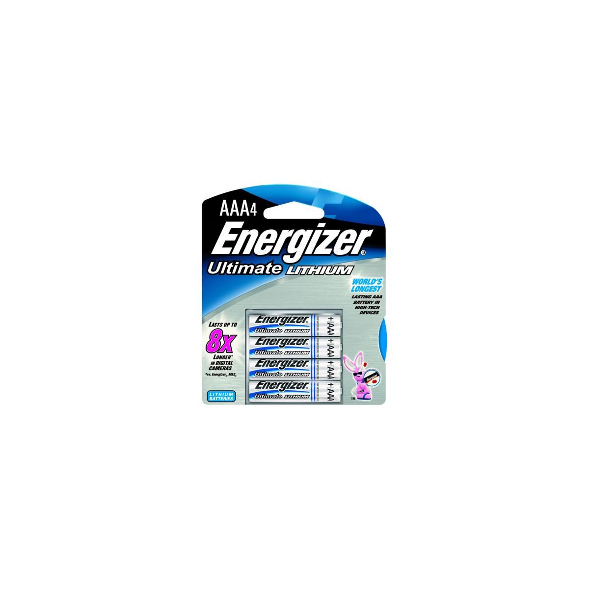 

Energizer AAA 1.5V Ultimate Lithium Battery, 4-Pack