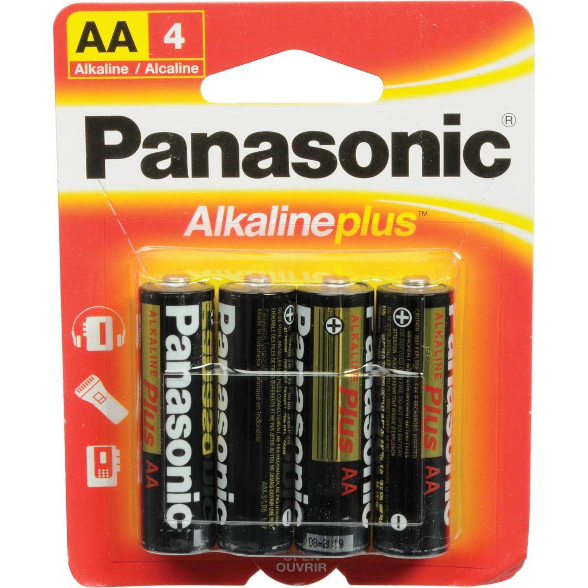 Image of Panasonic AA 1.5V Alkaline Plus General Purpose Battery