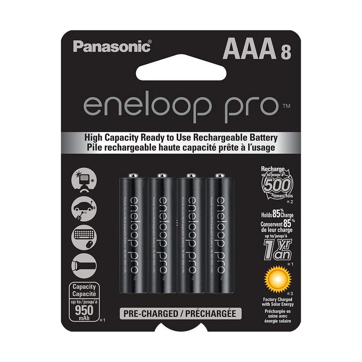 

Panasonic Eneloop Pro AAA 950mAh Rechargeable NiMH Battery, 8-Pack