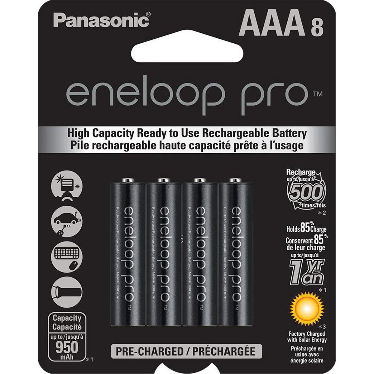 

Panasonic Eneloop Pro AAA 950mAh Rechargeable NiMH Battery, 8-Pack