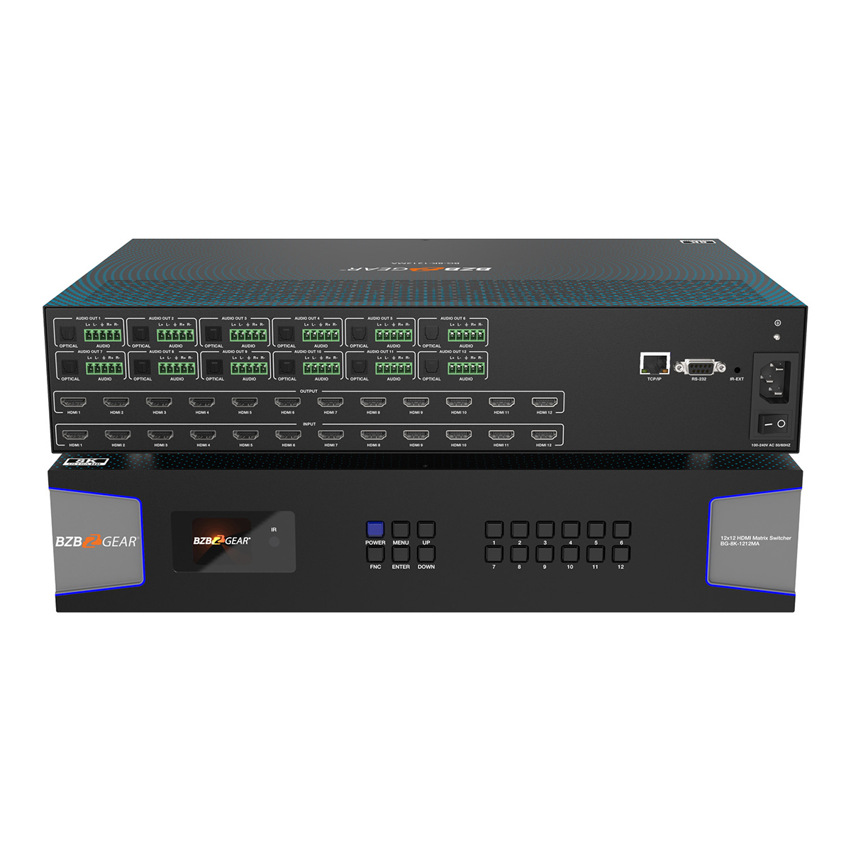 

BZB GEAR BG-8K-1212MA 12x12 8K 60Hz HDMI 2.1 Matrix Switcher w/Audio De-Embedder