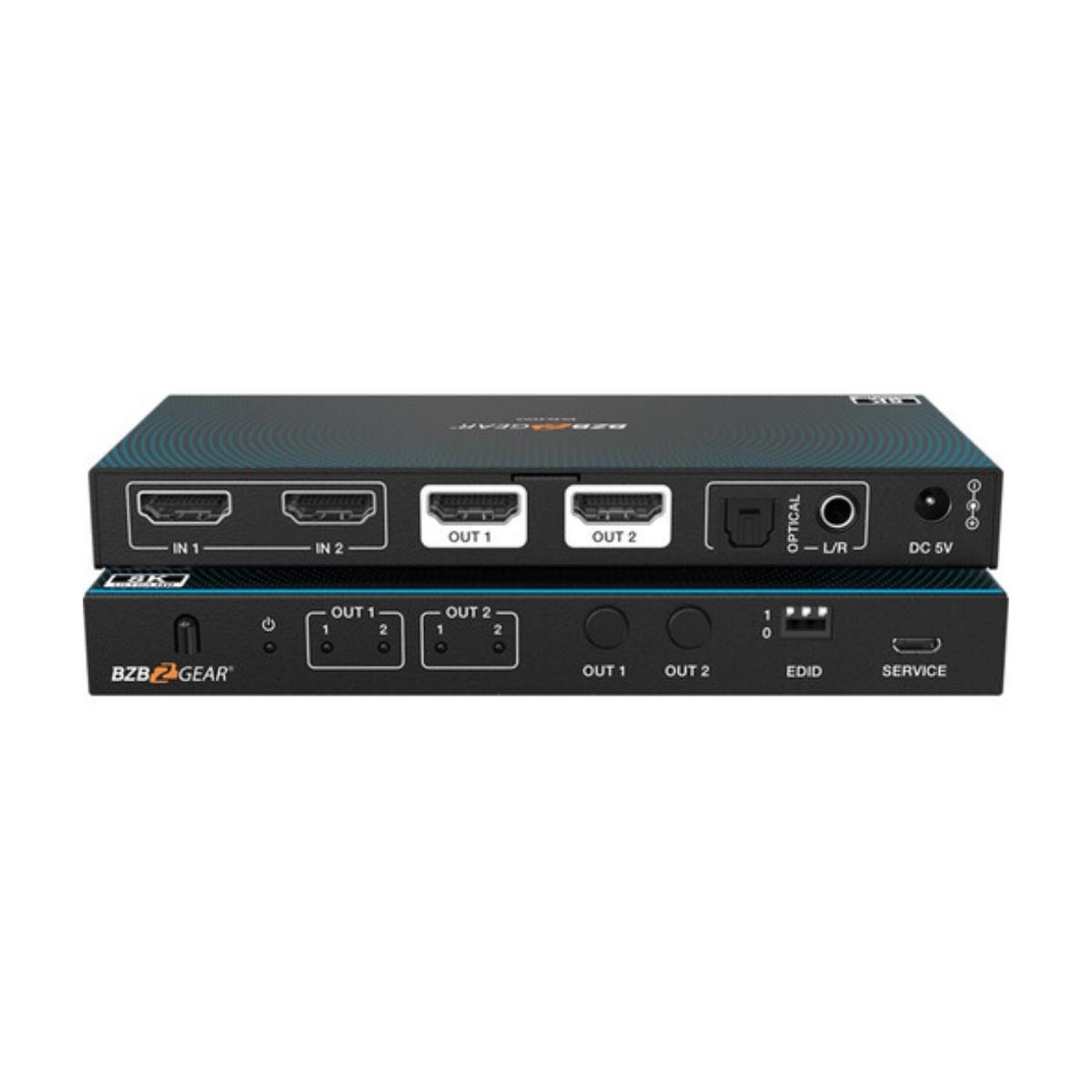 

BZB GEAR BG-8K-22MA 2x2 8K 60Hz HDMI 2.1 Matrix Switcher with Audio De-Embedder