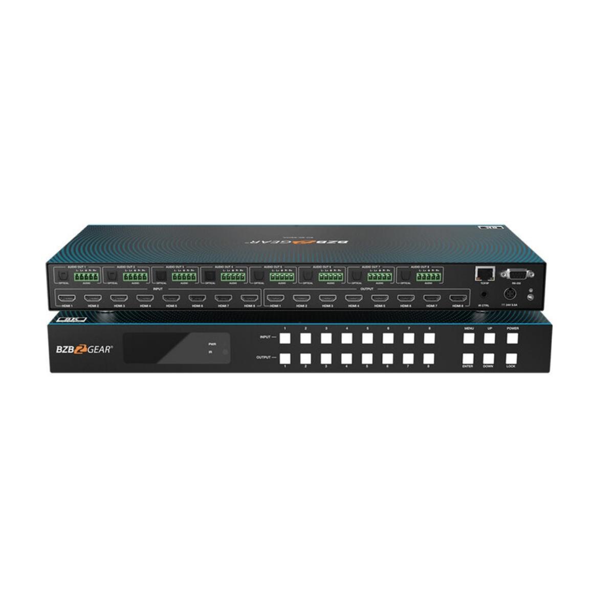 

BZB GEAR BG-8K-88MA 8x8 8K 48Gbps HDMI 2.1 Matrix Switcher with Scaler