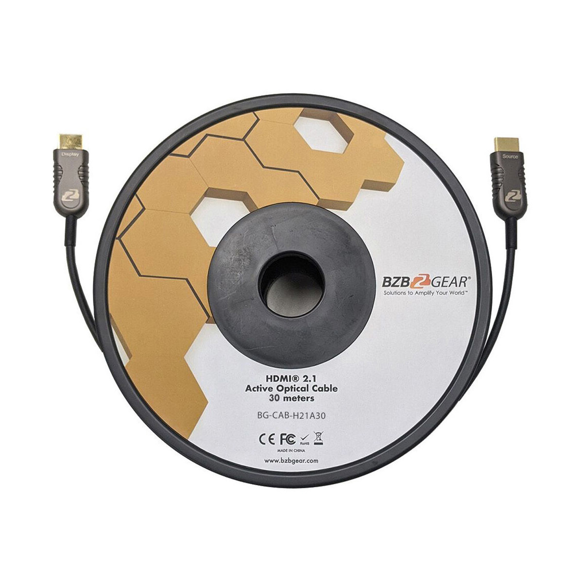 

BZB GEAR 100' 8K Ultra HD 48Gbps HDMI 2.1 Active Optical Cable