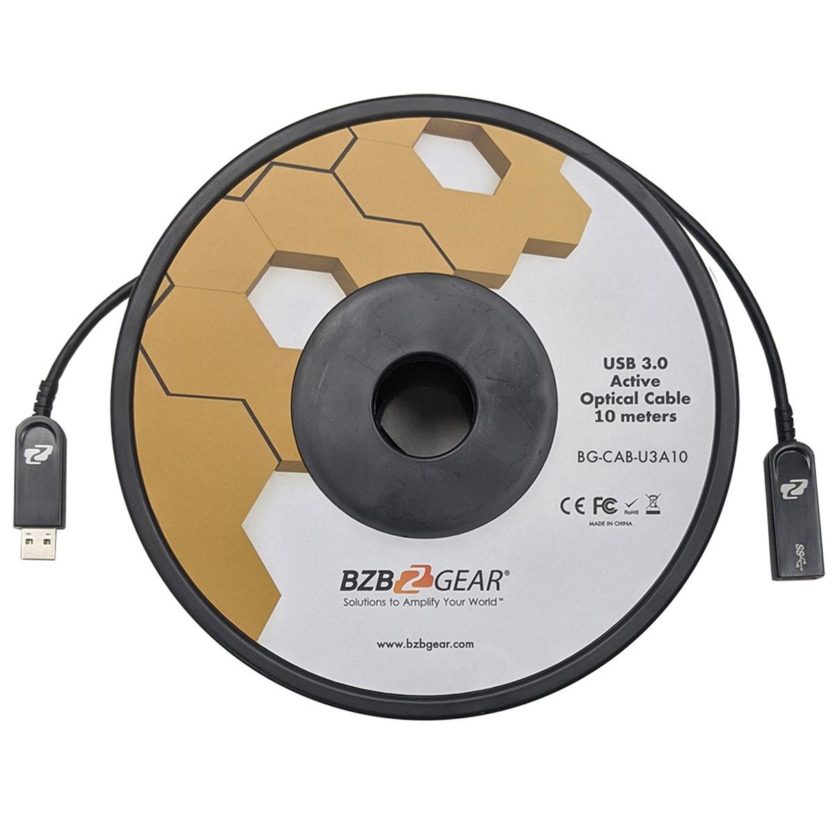 

BZB GEAR BZBGEAR BG-CAB-U3A10 USB 3.0 AM/AF Active Optical Extension Cable, 33'