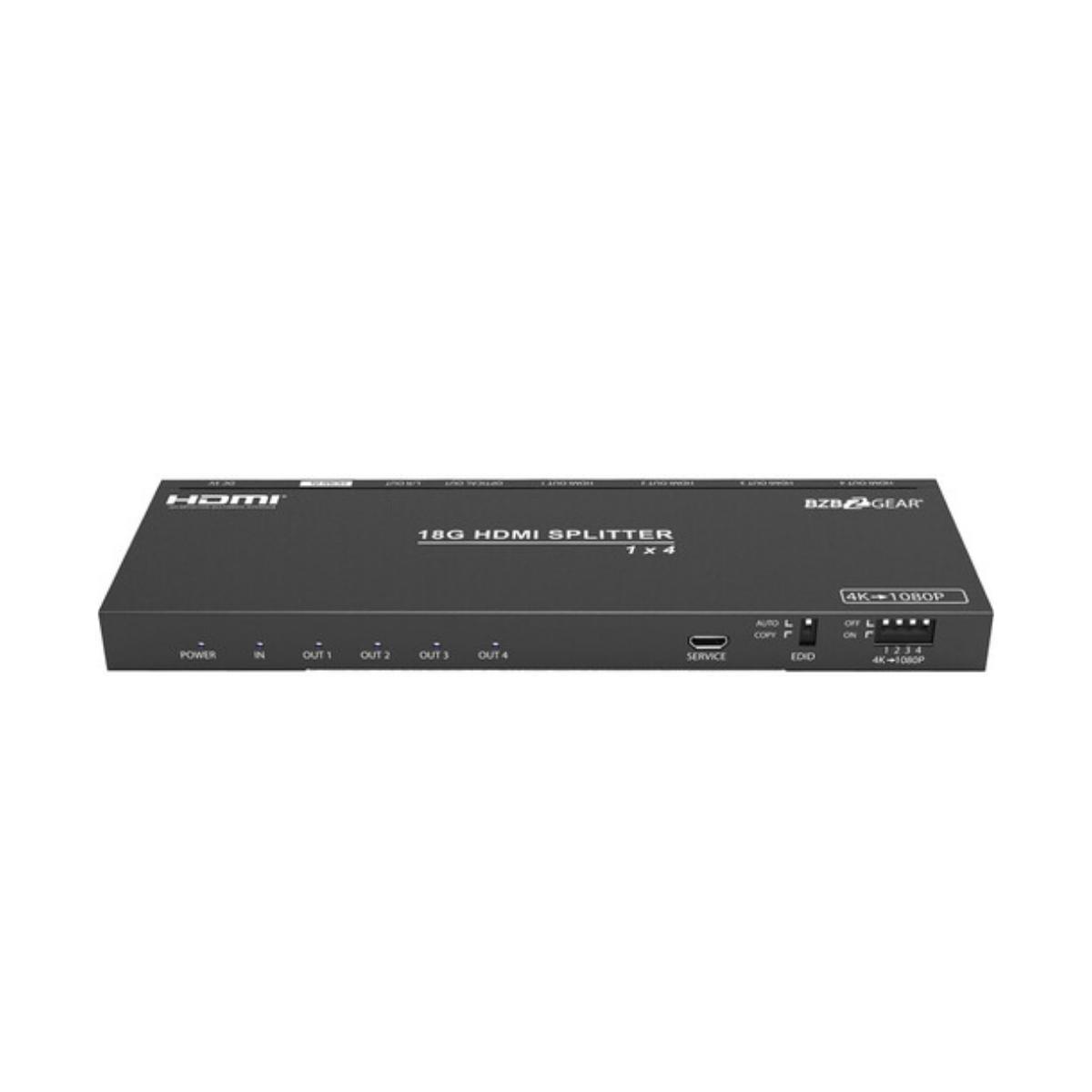 

BZB GEAR BG-DA-1X4AS 4-Port 4K 60Hz HDMI Splitter with Down-Scaler