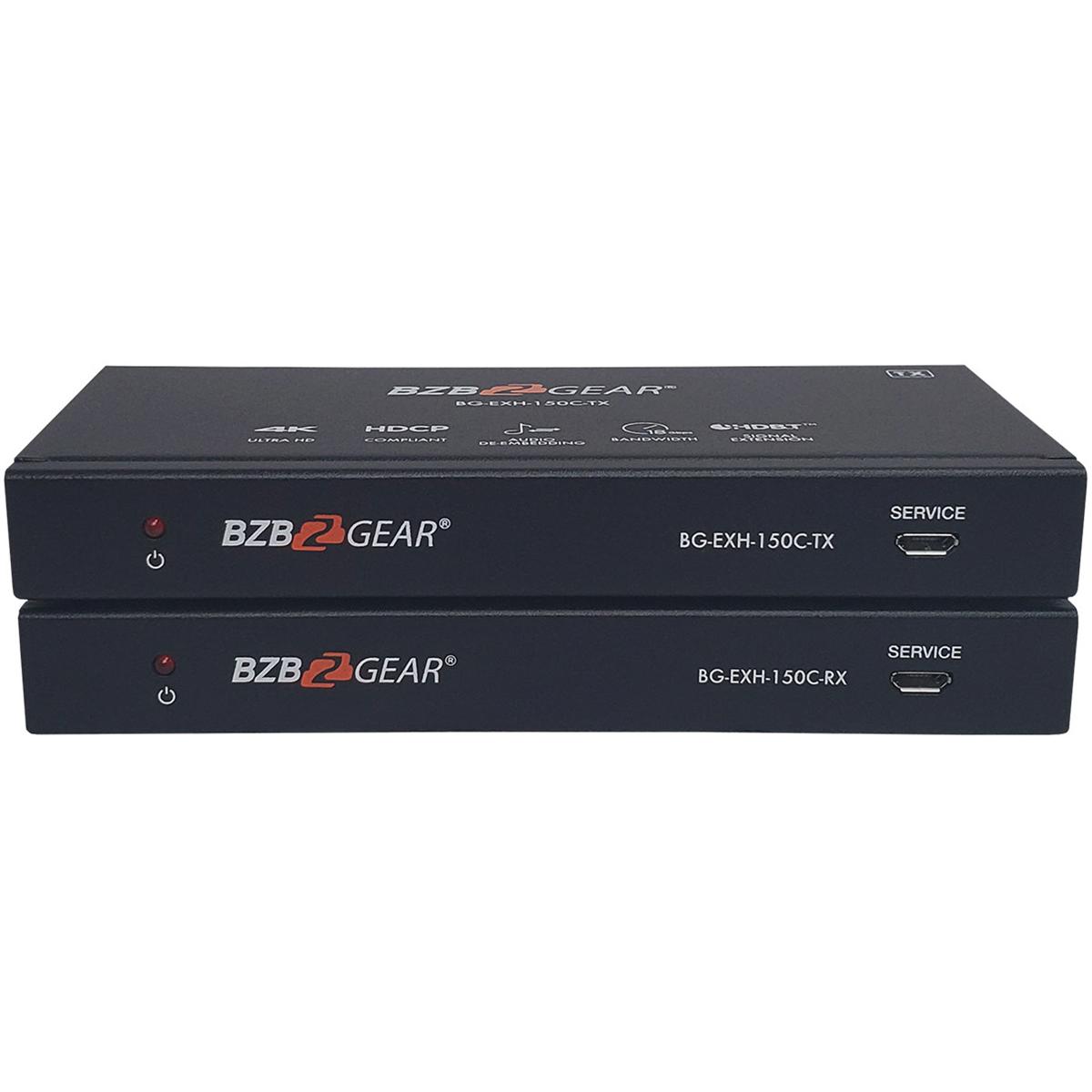 

BZB GEAR BZBGEAR BG-EXH-150C 4K 18Gbps HDMI HDBaseT Extender Tx and Rx with CEC