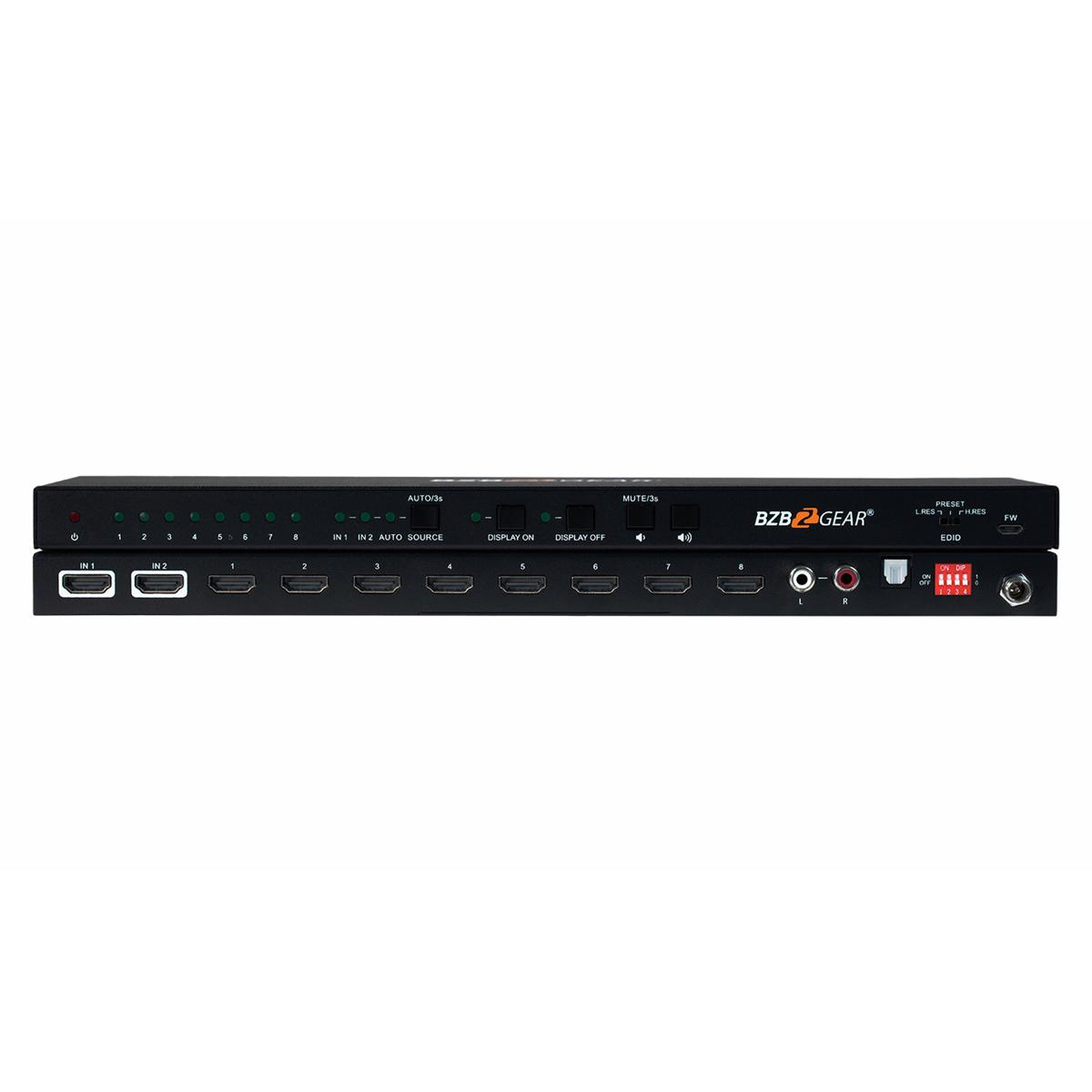 

BZB GEAR BZBGEAR BG-UHD-DA2X8 8-Port 4K HDMI 18Gbps Splitter/Distribution Amplifier