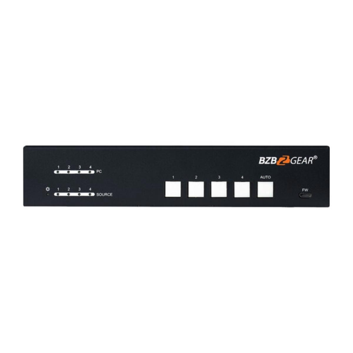 

BZB GEAR BG-UHD-KVM41 4x1 4K HDMI KVM Presentation Switcher with USB 3.0 Ports