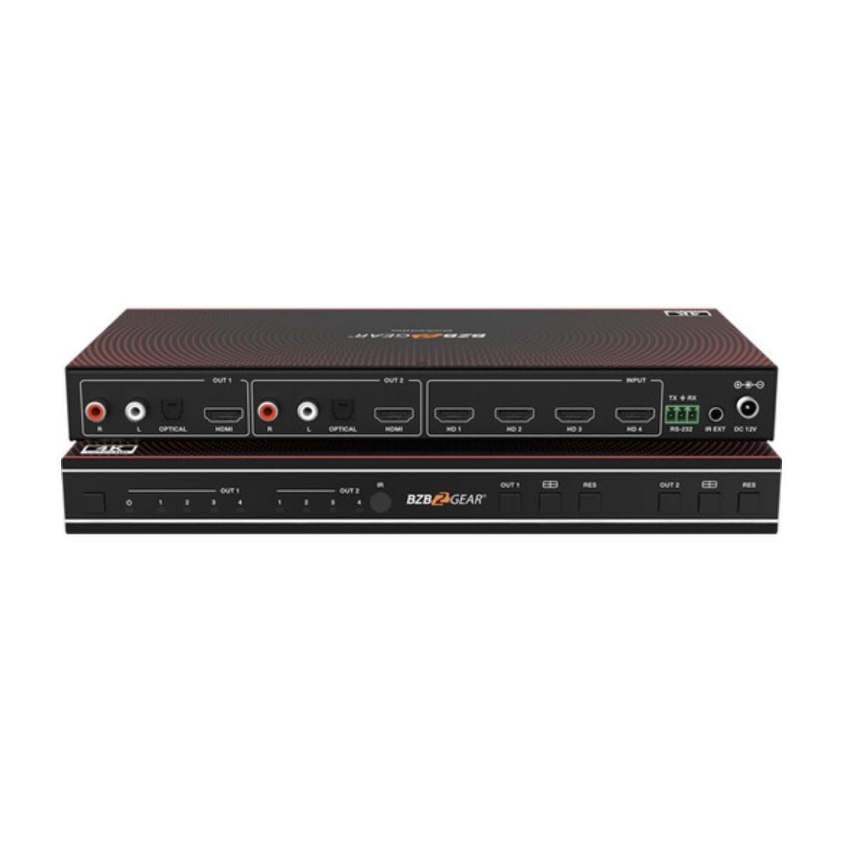 

BZB GEAR BG-UHD-MVS42MA 4x2 4K HDMI Multiviewer Seamless Video Matrix Switcher