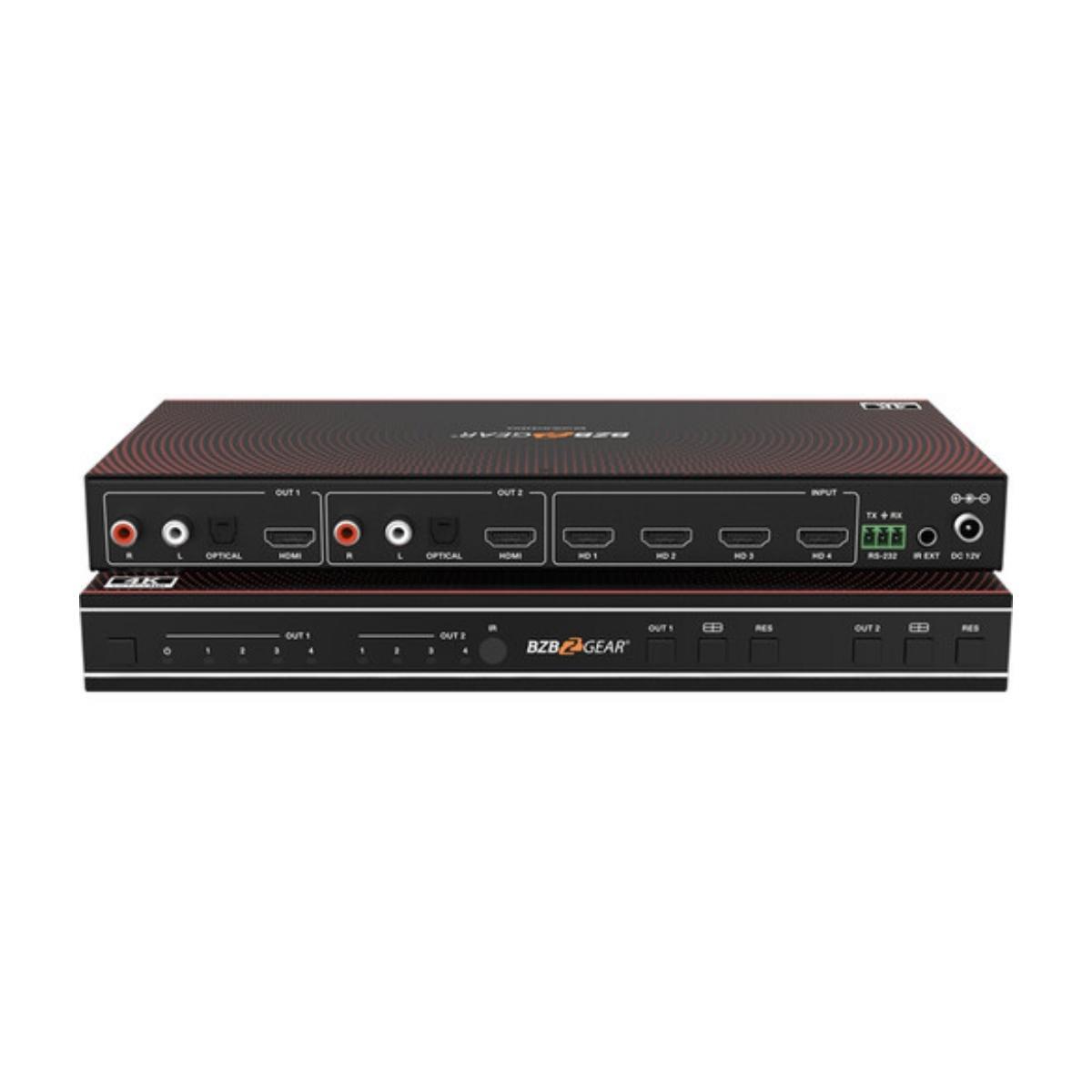 Image of BZB GEAR BG-UHD-MVS42MA 4x2 4K HDMI Multiviewer Seamless Video Matrix Switcher