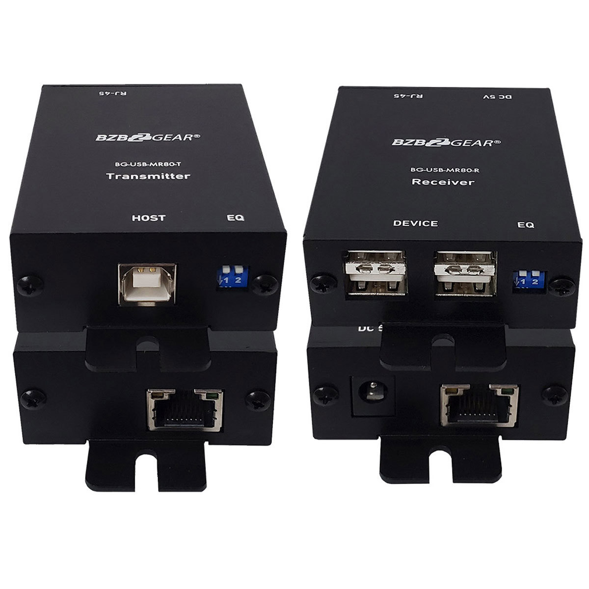 

BZB GEAR BZBGEAR BG-USB-MR80 4-Port USB 2.0 Extender Over Single Cat.X Cable, 260'