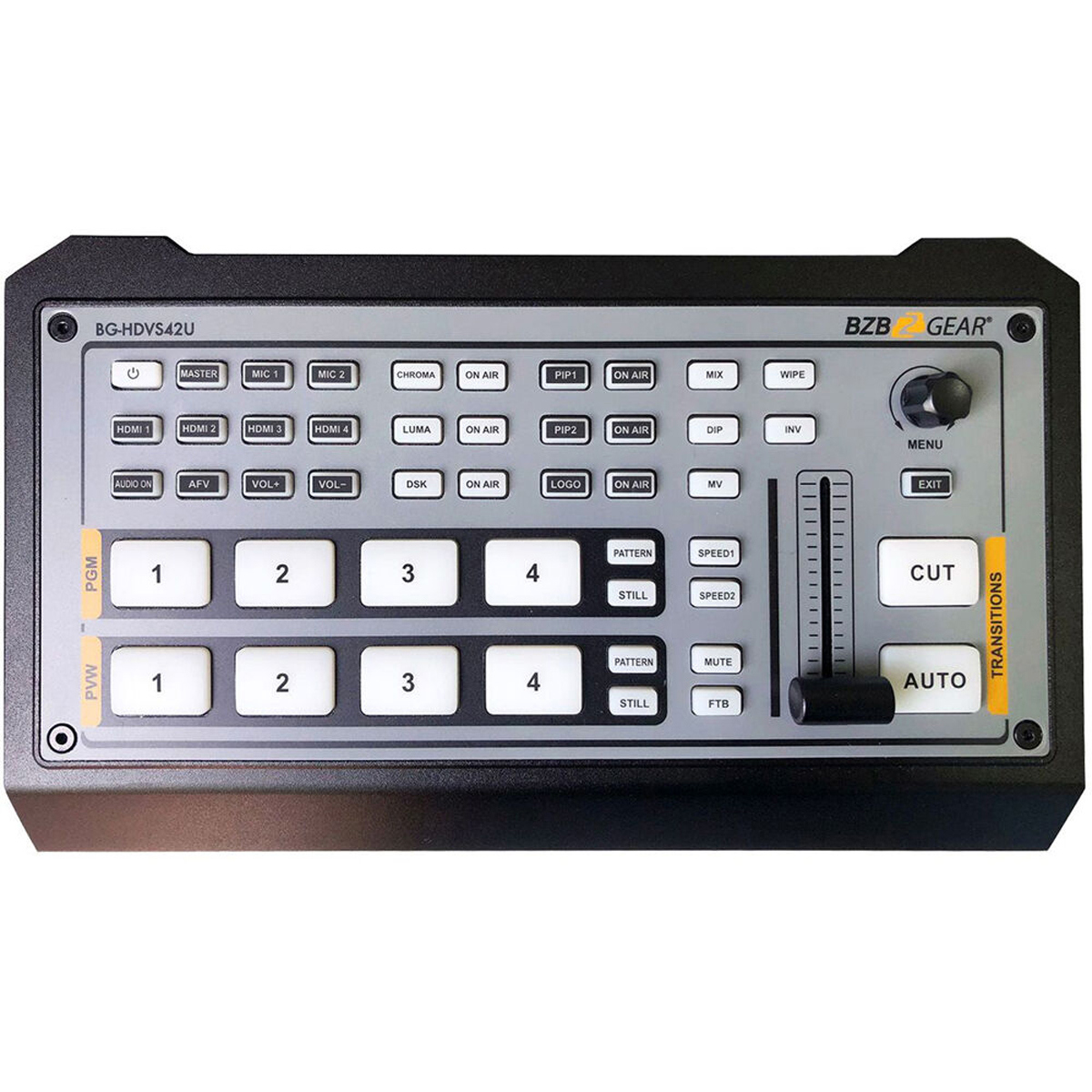 BZB GEAR BG-HDVS42U 4-Ch HDMI Mini Live Streaming Video Switcher/Audio Mixer