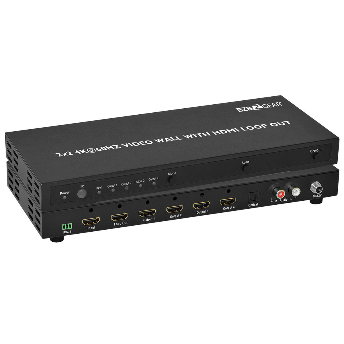 

BZB GEAR BZBGEAR BG-UHD-VW2X2 2x2 4K 60Hz HDMI Video Wall Controller with Audio