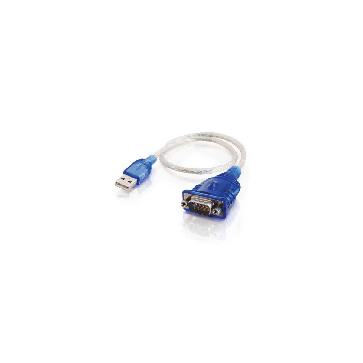 Image of C2G Cables to Go 1.5' USB to DB9 Serial Adapter Cable