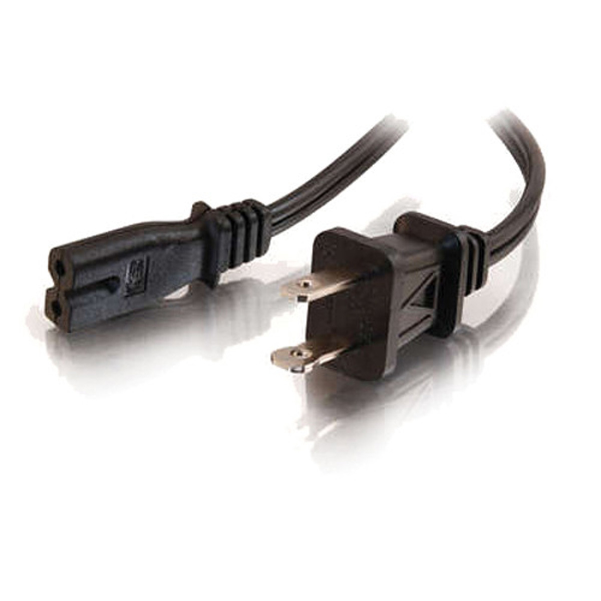 Photos - Surge Protector / Extension Lead C2G 6ft Polarized 2-Slot Power Cord Black 27399 