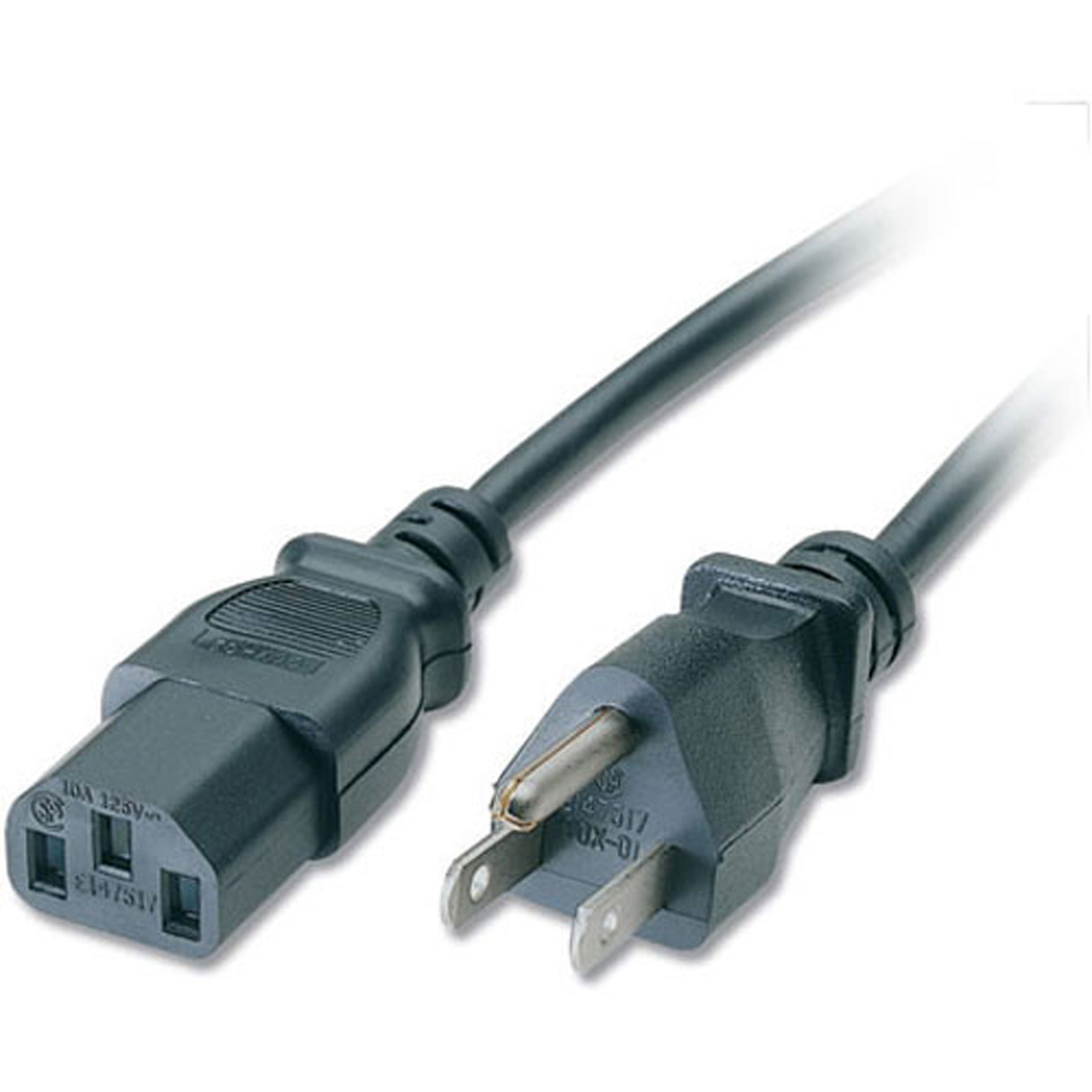 C2G 3 фута (0,91 м) универсальный шнур питания 18 AWG, NEMA 5-15P в соответствии с IEC320C13 #03129