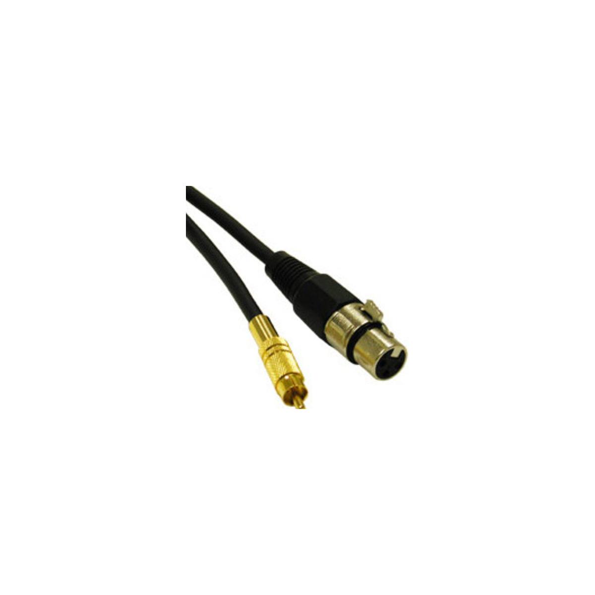 Image of C2G Cables to Go 3' Pro-Audio XLR Female to RCA Male Cable