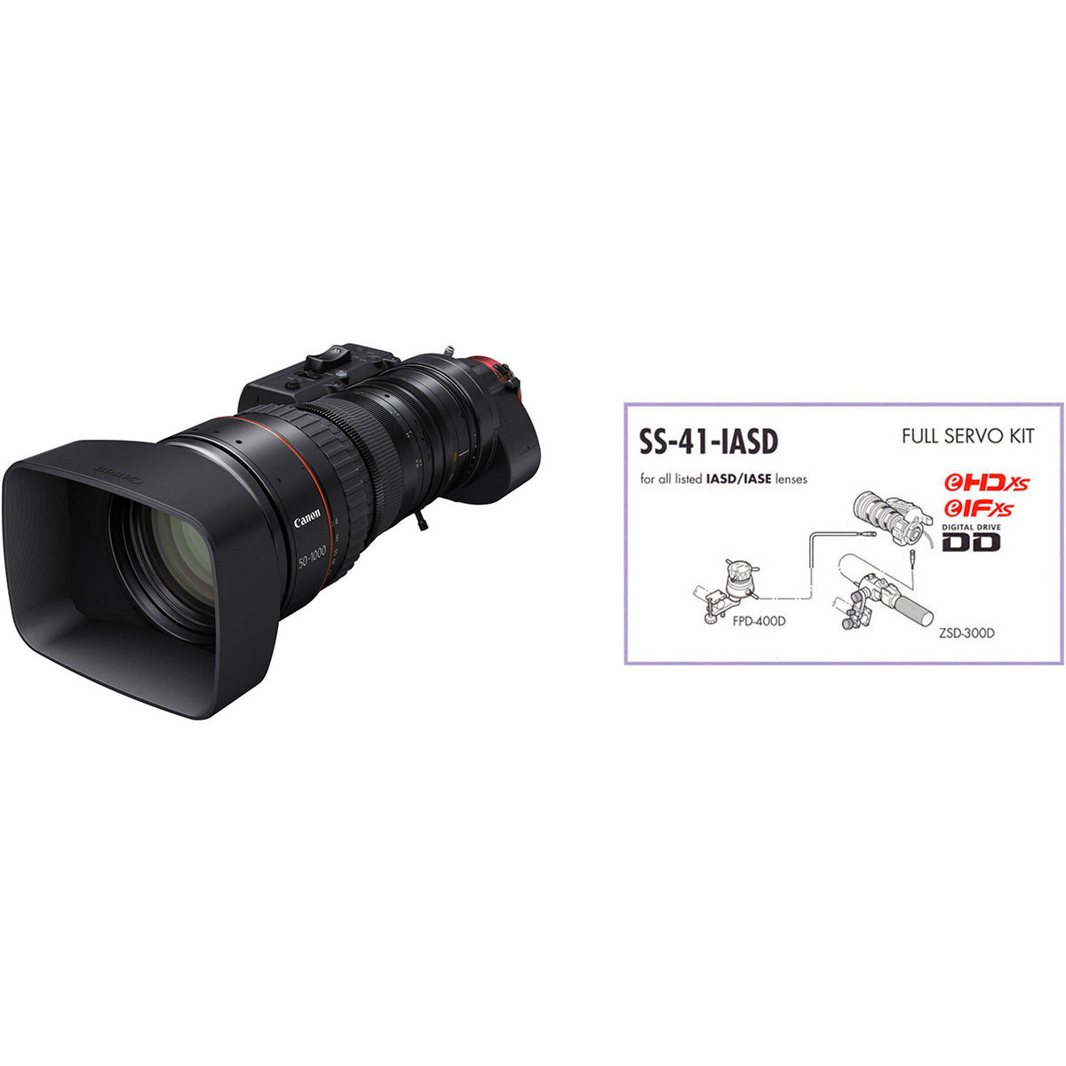 

Canon CINE-SERVO 50-1000mm T5.0-8.9 Lens with SS-41-IASD Kit for Canon EF